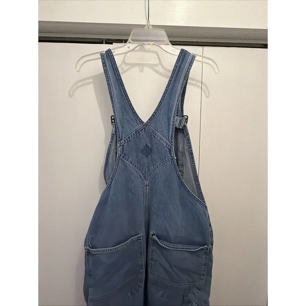 VTG Big Mac Overalls Men's 34x29 Denim BibBCarpenter Farm Work THRASHED/DISTRESS